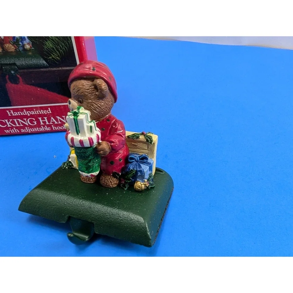 Potpourri Press Vintage Nightcap Teddy Bear Stocking Hanger